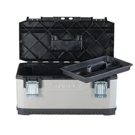 26 in fatmax gray metal plastic tool boxes|26 in STANLEY® FATMAX® Gray Metal Plastic Toolbox.